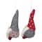 Santa Gnomes Christmas Ornaments - 4.25" - Gray and Red - Set of 2
